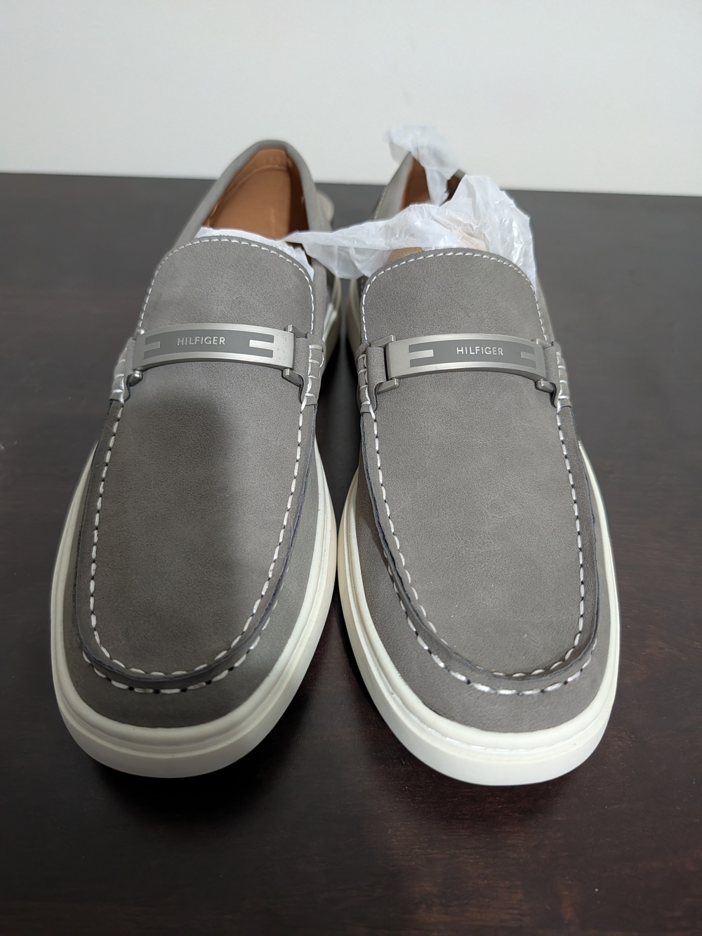 Tommy Hilfiger Men’s Grey Slip-On Driving Loafers 8M